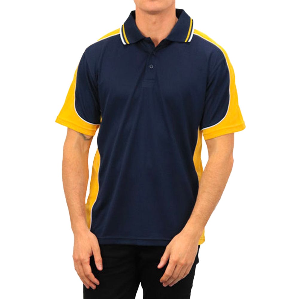 In Style Apparel Polos / Shirts Navy/Gold/White / XS In Style Apparel Mens Polo Shirt