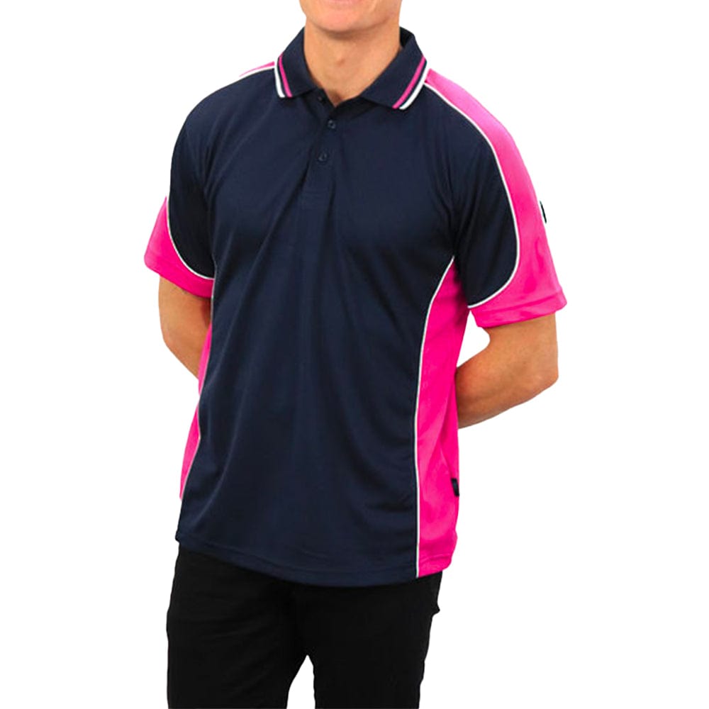 In Style Apparel Polos / Shirts Navy/Hot Pink/White / XS In Style Apparel Mens Polo Shirt