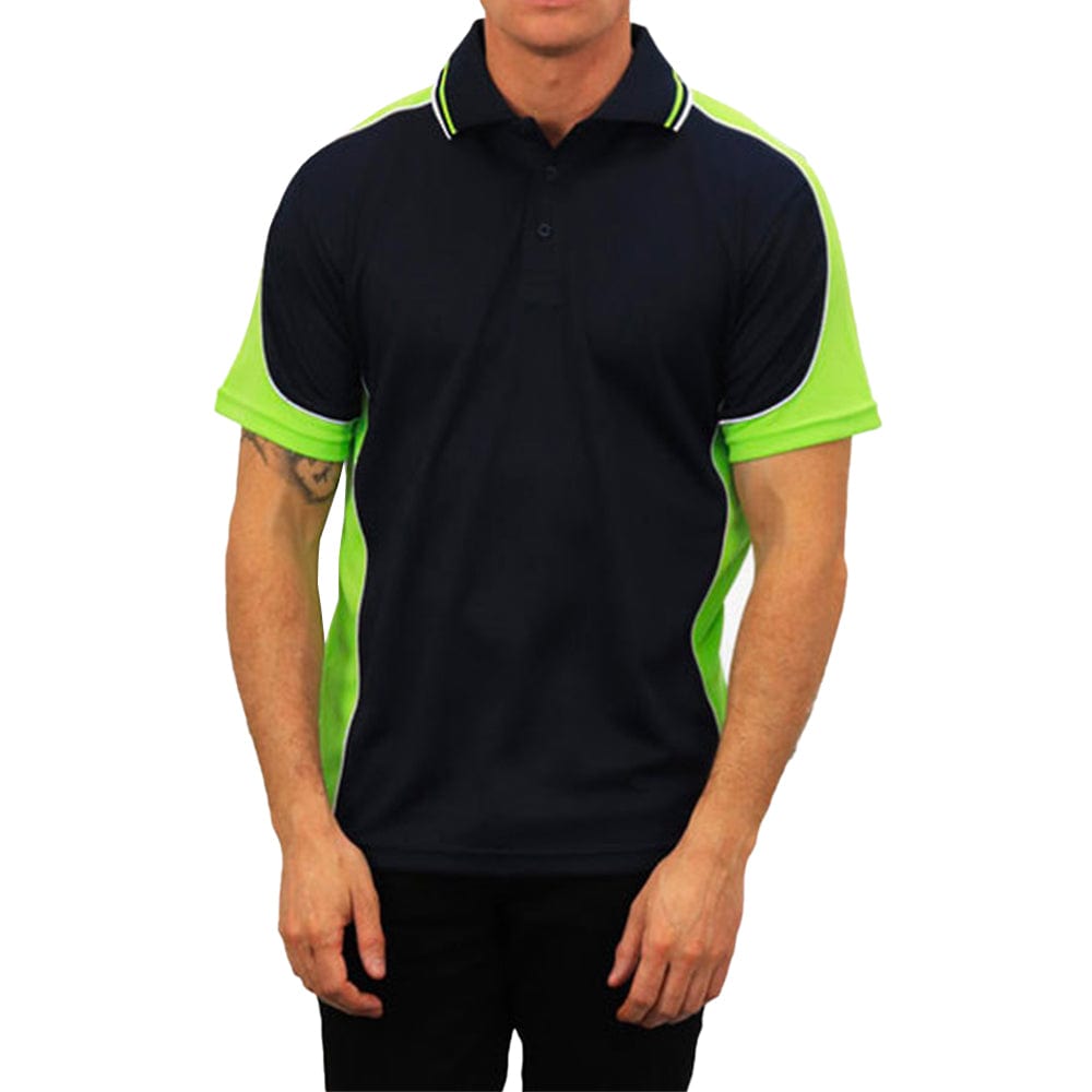 In Style Apparel Polos / Shirts Navy/Lime/White / XS In Style Apparel Mens Polo Shirt
