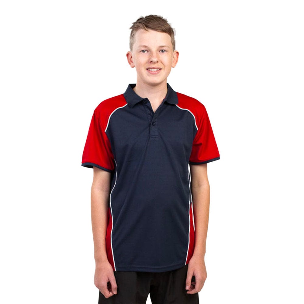 In Style Apparel Polos / Shirts Navy/Red/White / 6 In Style Apparel Kids Recycled Polo Shirt