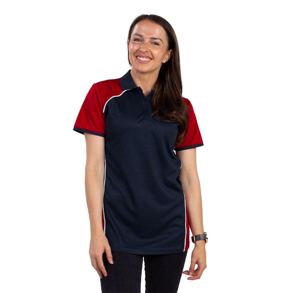 In Style Apparel Polos / Shirts Navy/Red/White / 8 In Style Apparel Womens Recycled Polo Shirt