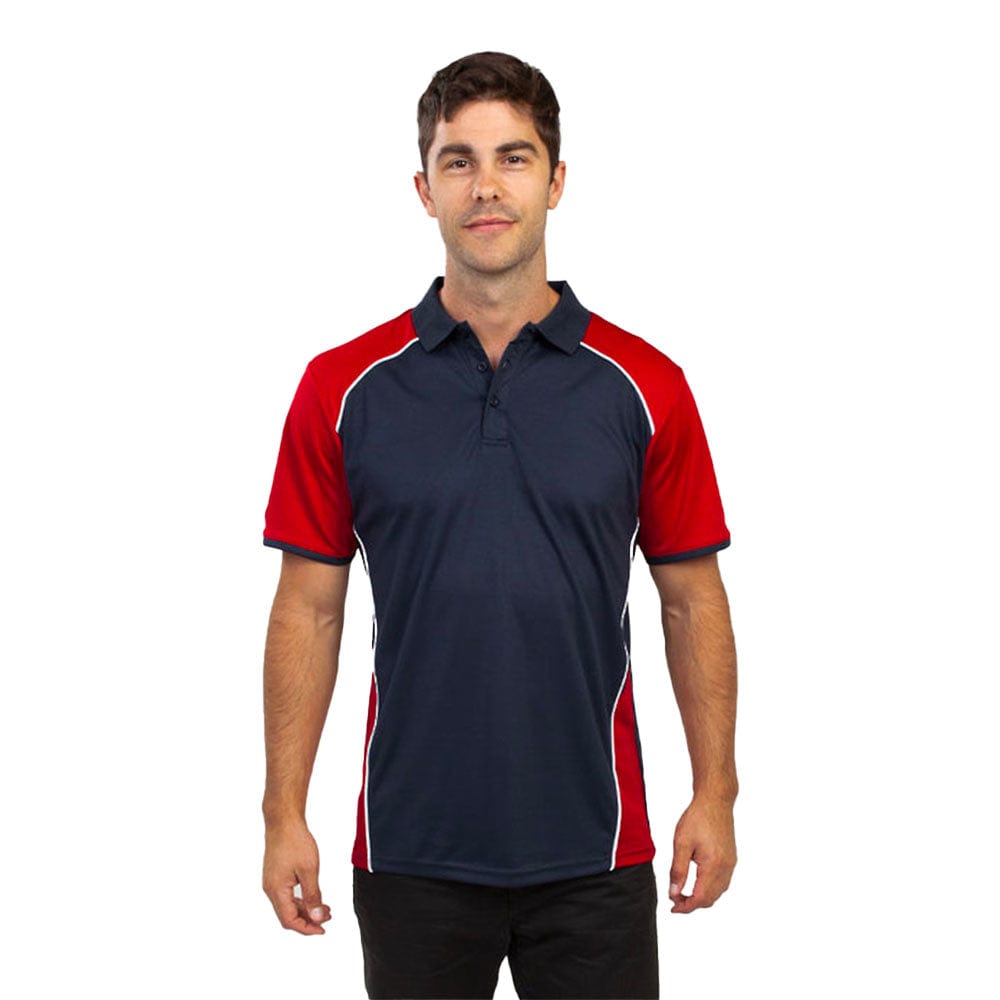 In Style Apparel Polos / Shirts Navy/Red/White / XS In Style Apparel Mens Recycled Polo Shirt