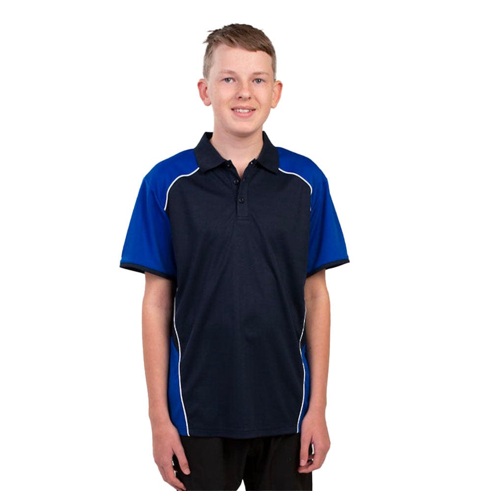 In Style Apparel Polos / Shirts Navy/Royal/White / 6 In Style Apparel Kids Recycled Polo Shirt
