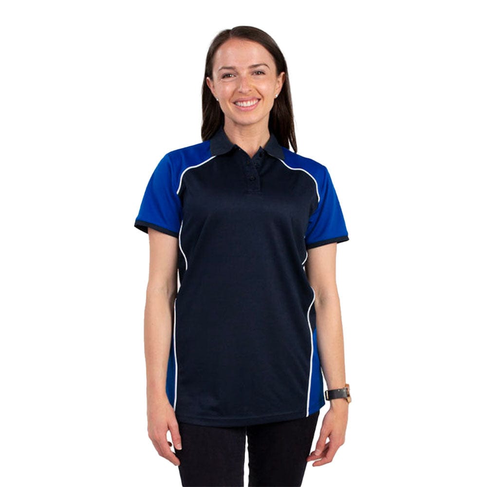 In Style Apparel Polos / Shirts Navy/Royal/White / 8 In Style Apparel Womens Recycled Polo Shirt