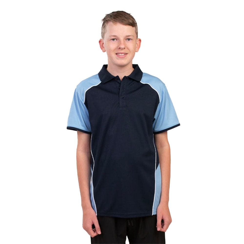 In Style Apparel Polos / Shirts Navy/Sky/White / 6 In Style Apparel Kids Recycled Polo Shirt