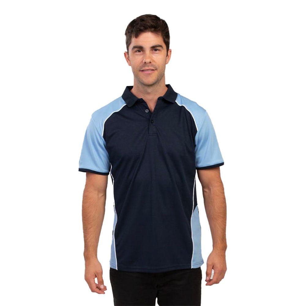 In Style Apparel Polos / Shirts Navy/Sky/White / XS In Style Apparel Mens Recycled Polo Shirt