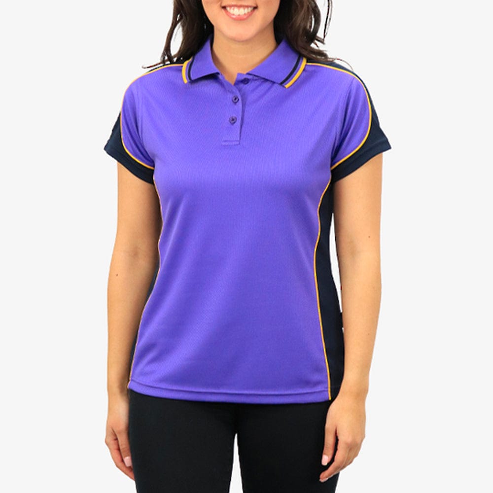 In Style Apparel Polos / Shirts Purple/Navy/Gold / 8 In Style Apparel Womens Polo Shirt