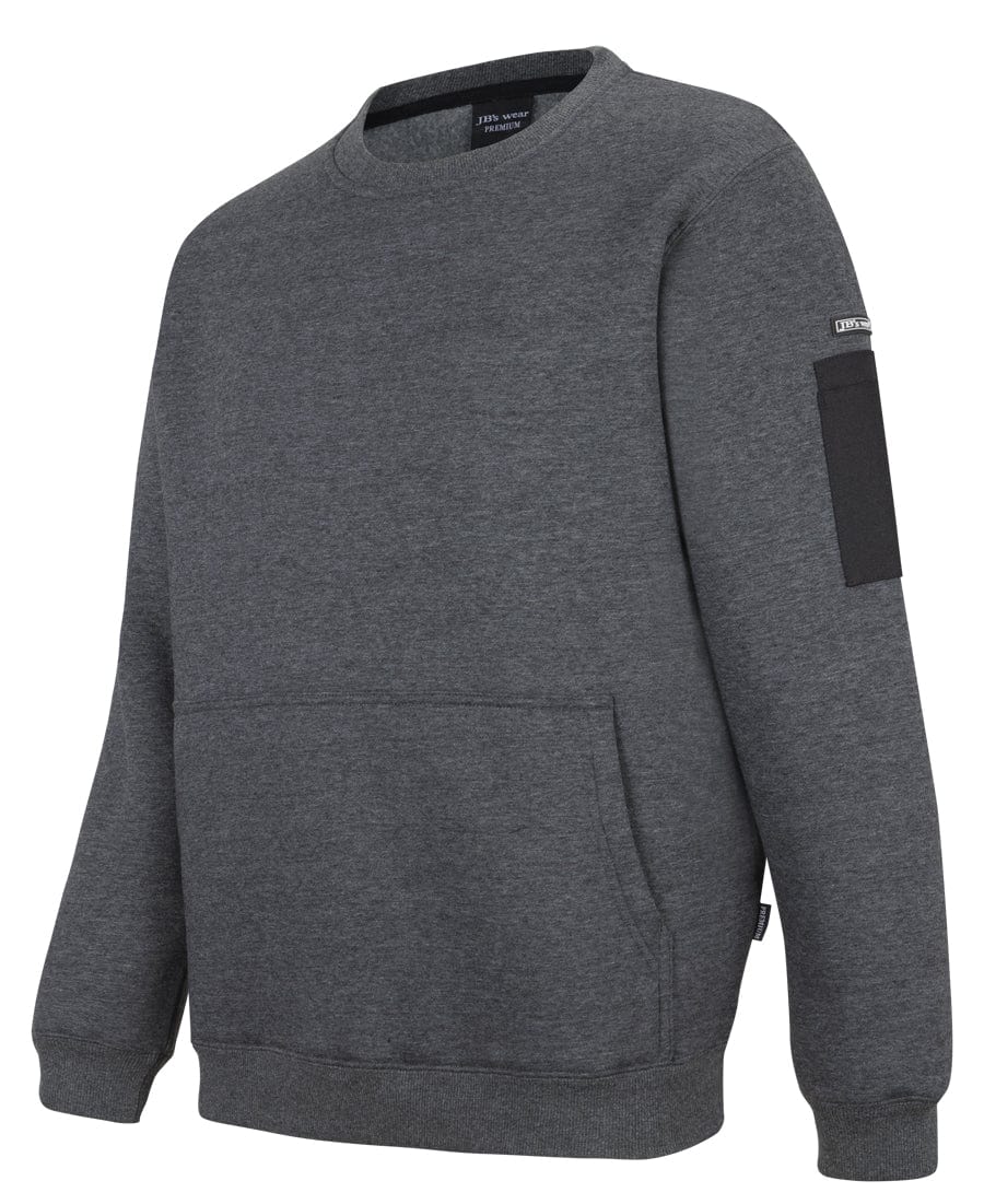 JB's Wear Crews Charcoal Marle/Black / 2XS JB's 350 Premium Trade Crew Neck Fleece
