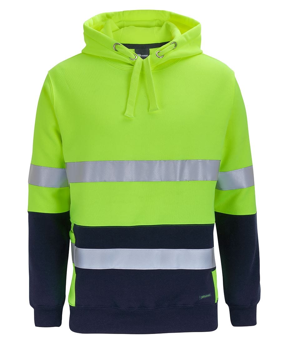 JB's Wear Hoodies Lime/Navy / S JB's Wear Hi Vis D+N 330G Pullover Hoodie