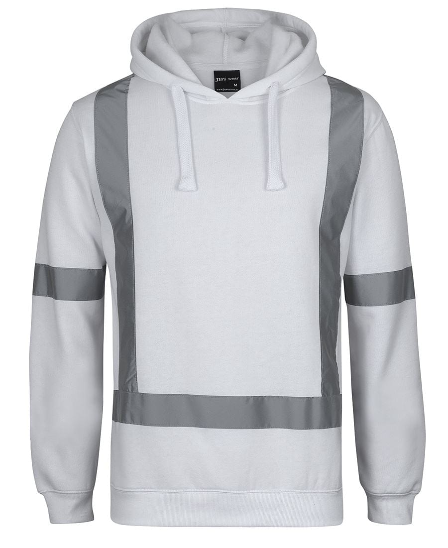 JB's Wear Hoodies White / S JB's Wear Fleece Hoodie With Reflective Tape