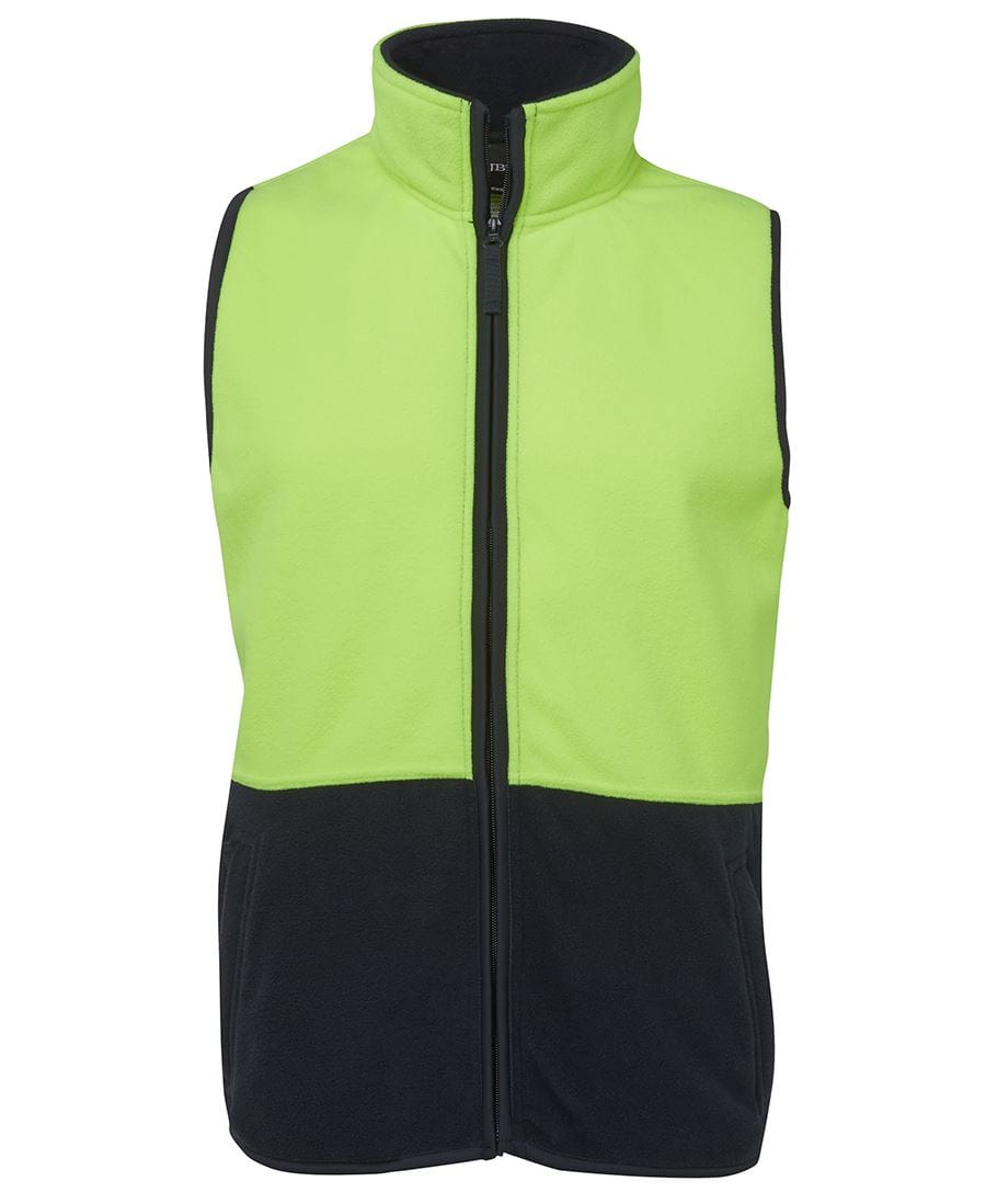 JB's Wear Jackets / Vests Lime/Navy / 2XS JB's Wear Hi Vis Polar Vest