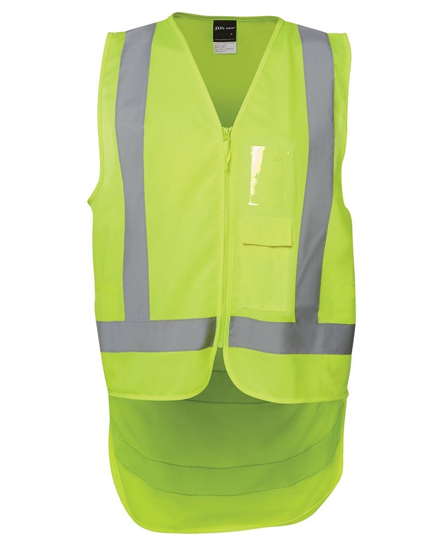 JB's Wear Jackets / Vests Lime / XS JB's Wear Hi Vis Zip Drop Tail H Pattern (D+N) Vest