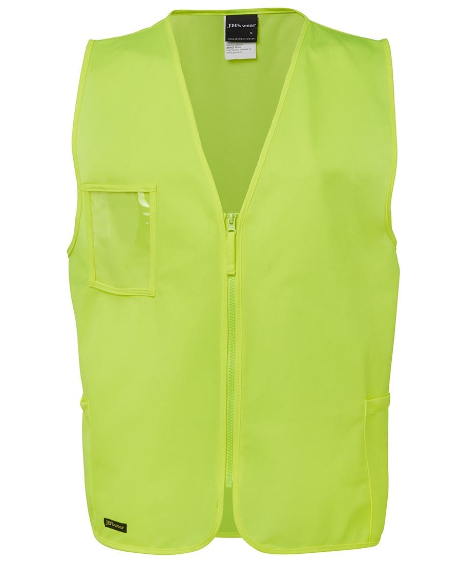 JB's Wear Jackets / Vests Lime / XS JB's Wear Hi Vis Zip Safety Vest