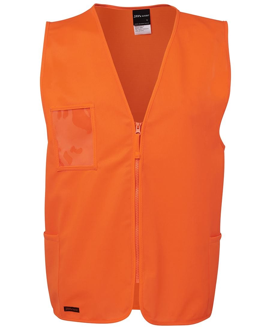 JB's Wear Jackets / Vests Orange / XS JB's Wear Hi Vis Zip Safety Vest
