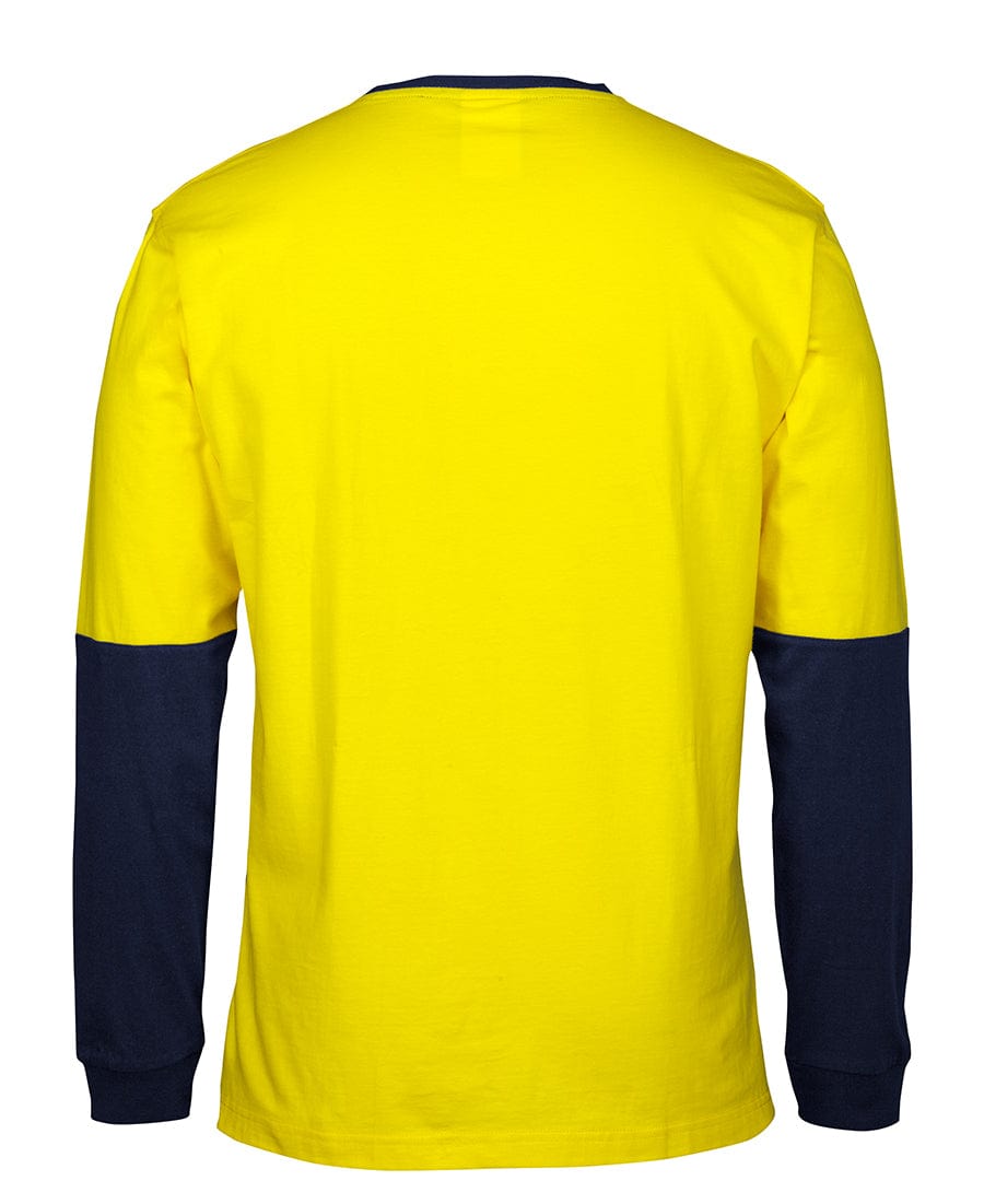 JB's Wear Longsleeves JB's Wear Hi Vis L/S Crew Neck Cotton T-Shirt