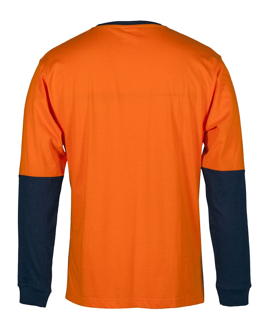 JB's Wear Longsleeves JB's Wear Hi Vis L/S Crew Neck Cotton T-Shirt