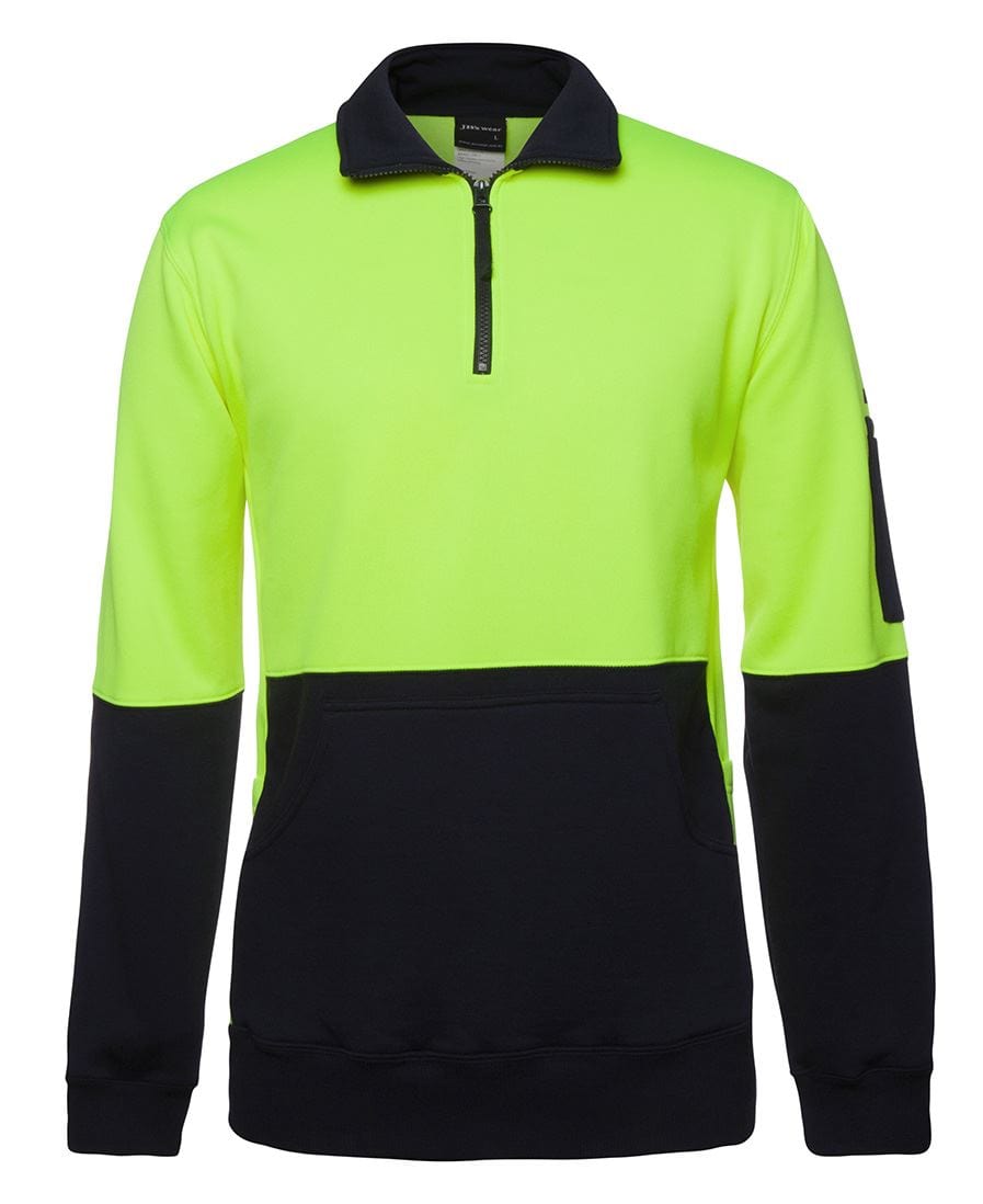 JB's Wear Polars Lime/Navy / XS JB's Wear Hi Vis 330G 1/2 Zip Fleece