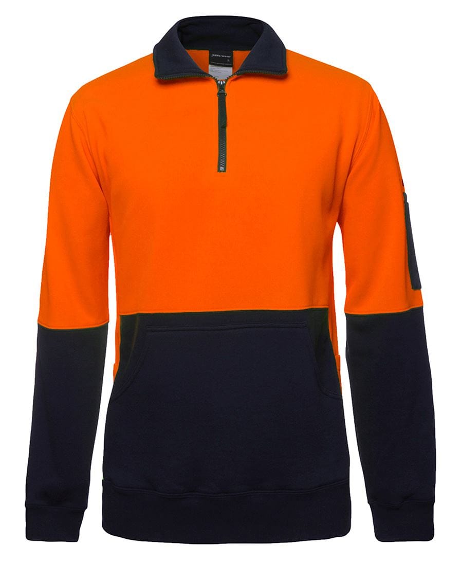 JB's Wear Polars Orange/Navy / XS JB's Wear Hi Vis 330G 1/2 Zip Fleece