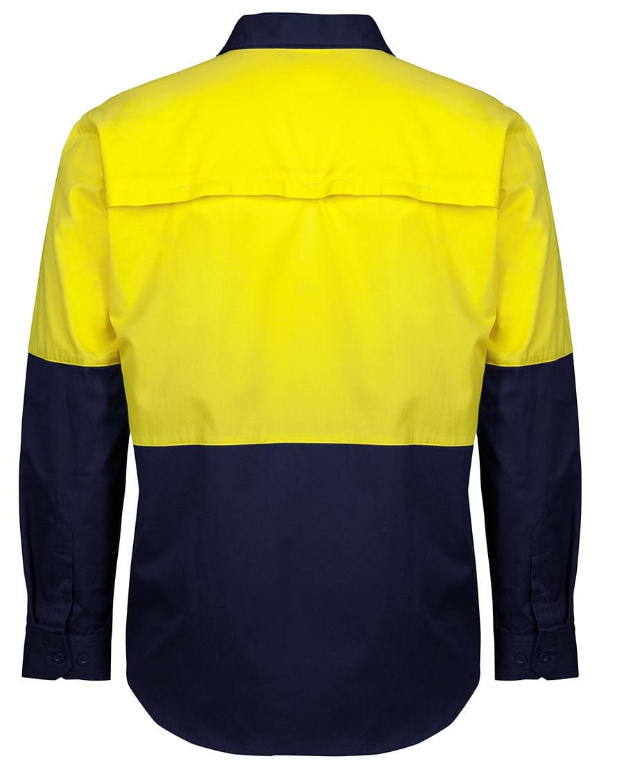 JB's Wear Polos / Shirts JB's Wear Hi Vis Close Front L/S 150G Work Shirt