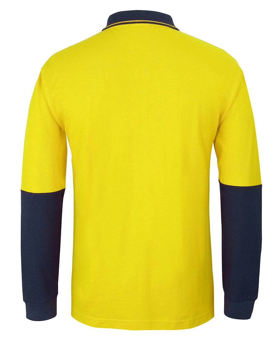 JB's Wear Polos / Shirts JB's Wear Hi Vis L/S Cotton Pique Trad Polo