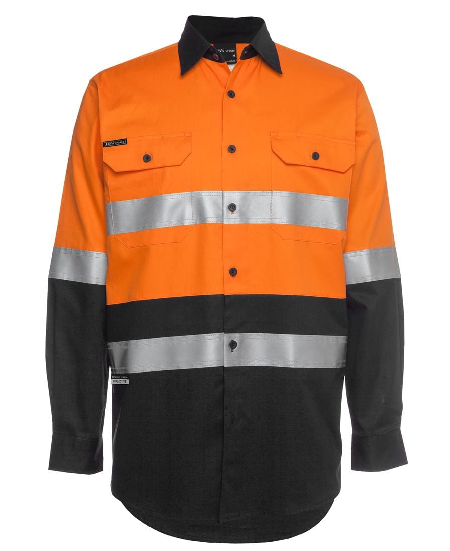 JB's Wear Polos / Shirts JB's Wear Hi Vis L/S (D+N) 150G Work Shirt