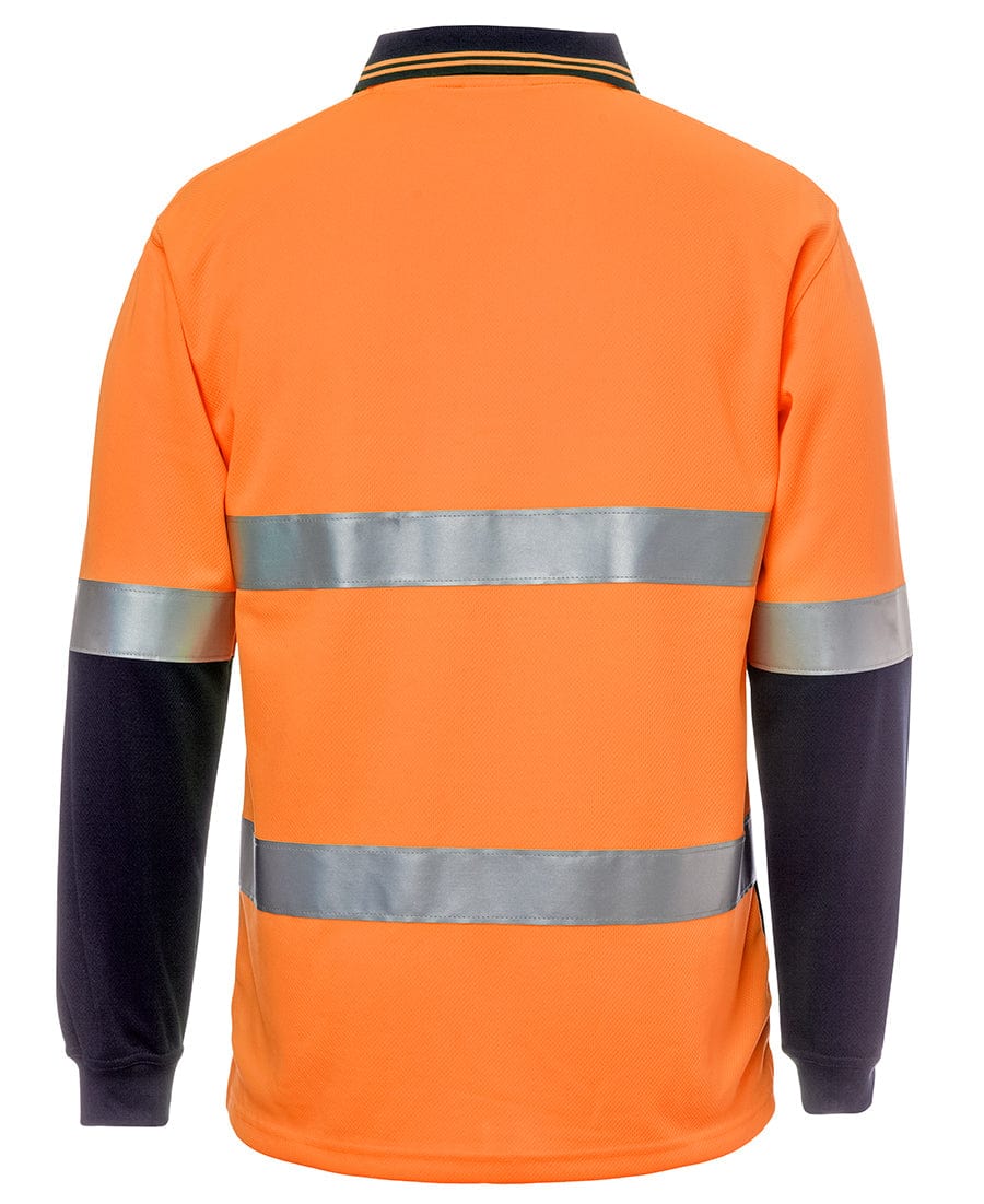 JB's Wear Polos / Shirts JB's Wear Hi Vis L/S (D+N) Cotton Back Polo