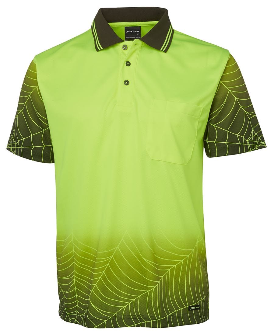JB's Wear Polos / Shirts Lime/Black / XS JB's Wear Hi Vis S/S Web Polo