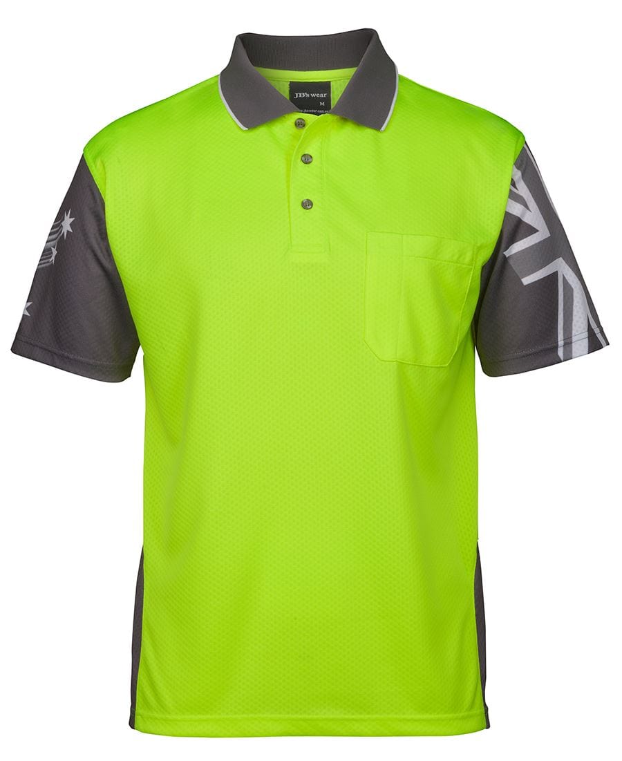 JB's Wear Polos / Shirts Lime/Charcoal / XS JB's Wear Hi Vis Southern Cross Polo