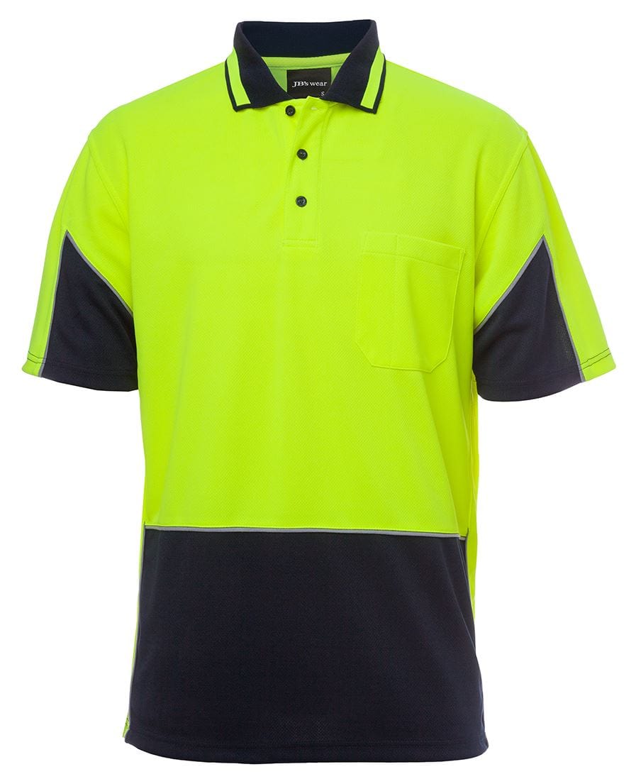 JB's Wear Polos / Shirts Lime/Navy / 2XS JB's Wear Hi Vis S/S Gap Polo