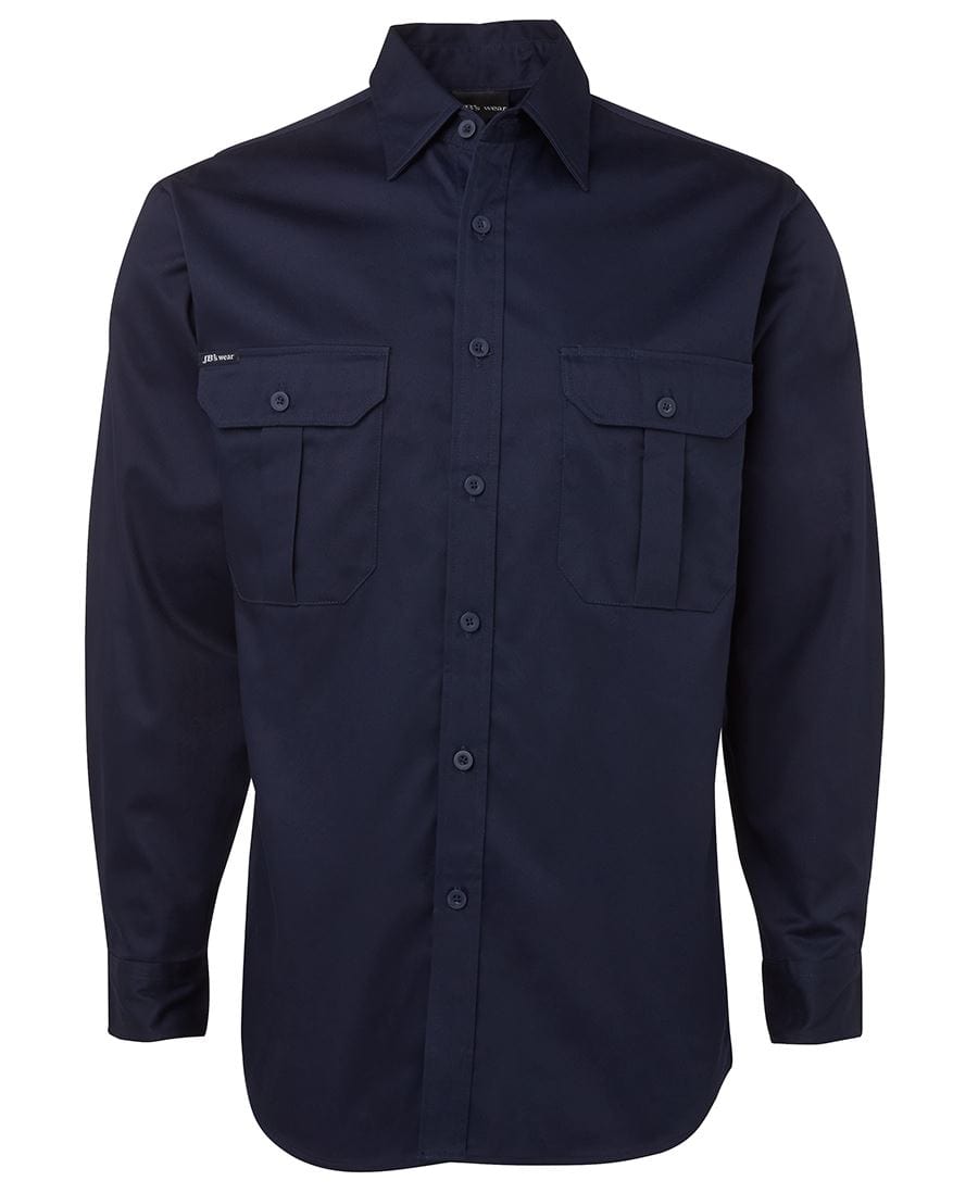 JB's Wear Polos / Shirts Navy / 3XS JB’s Wear L/S 190G Work Shirt