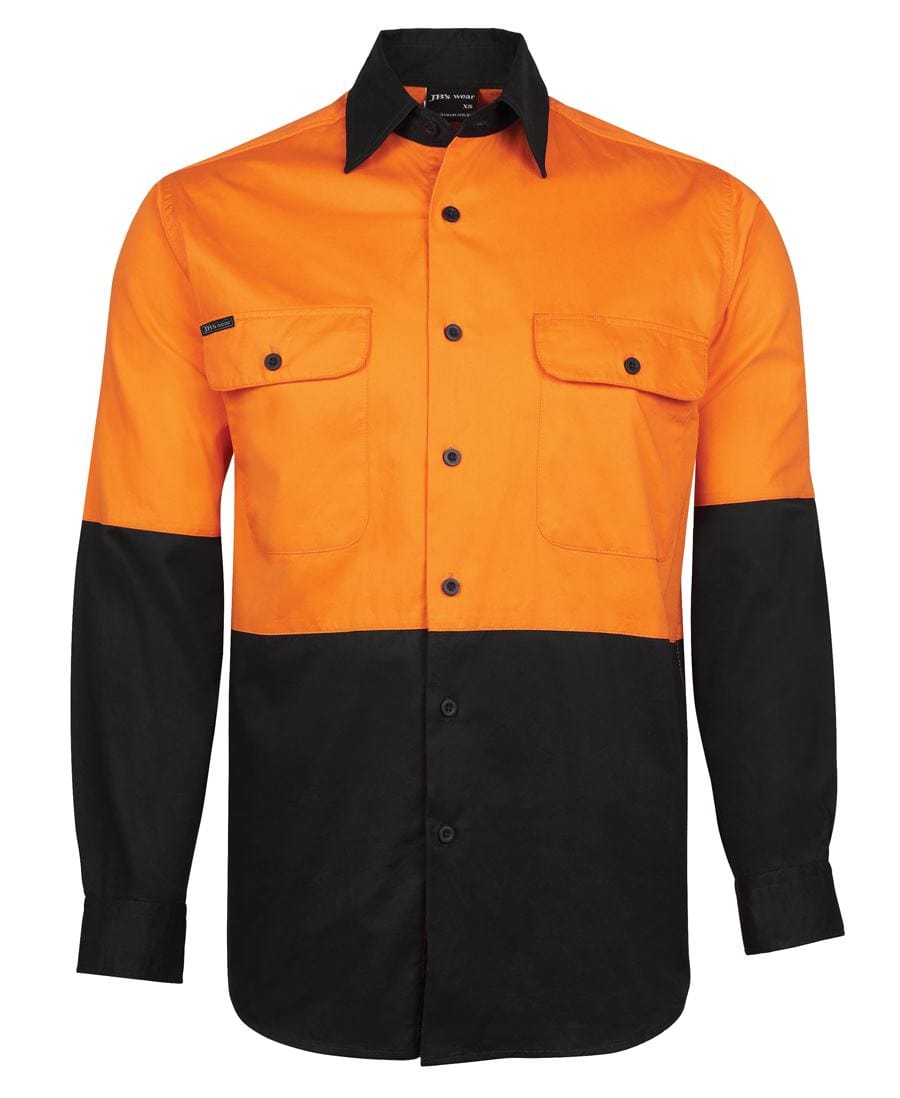 JB's Wear Polos / Shirts Orange/Black / XS JB's Wear Hi Vis L/S 150G Shirt