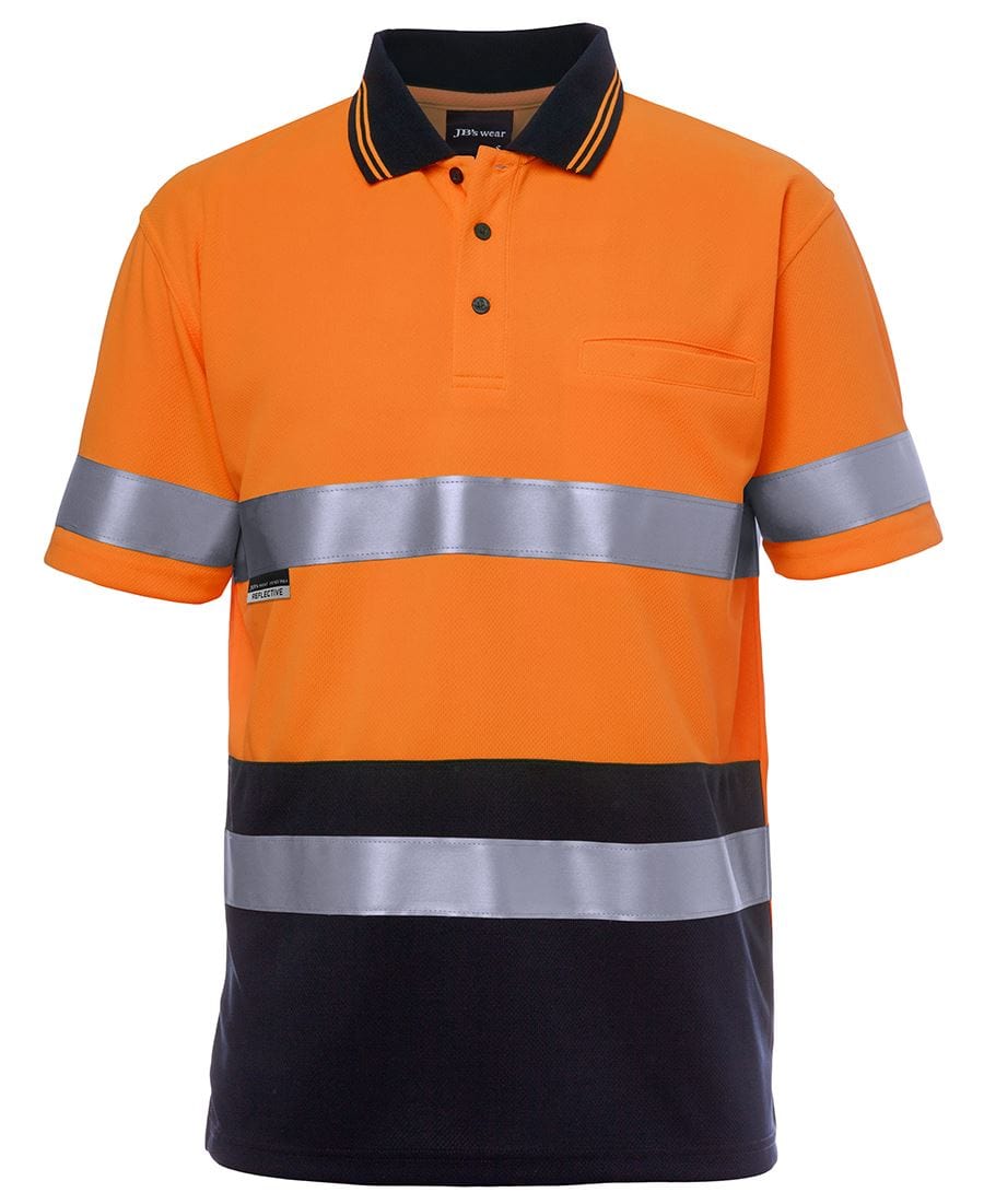 JB's Wear Polos / Shirts Orange/Navy / 2XS JB's Wear Hi Vis S/S (D+N) Traditional Polo