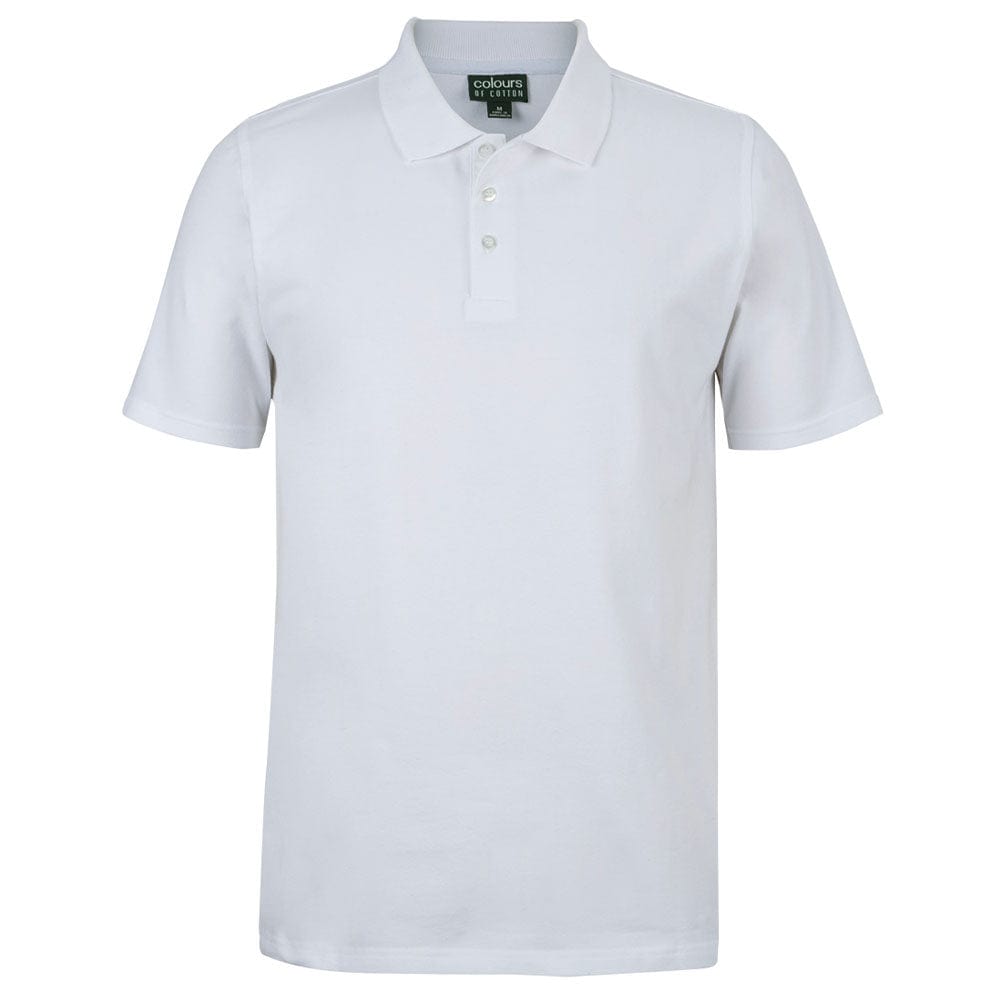 JB's Wear Polos / Shirts White / XS JB's Wear C of C Cotton Short Sleeve Stretch Polo