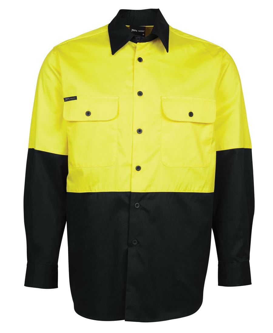 JB's Wear Polos / Shirts Yellow/Black / XS JB's Wear Hi Vis L/S 150G Shirt