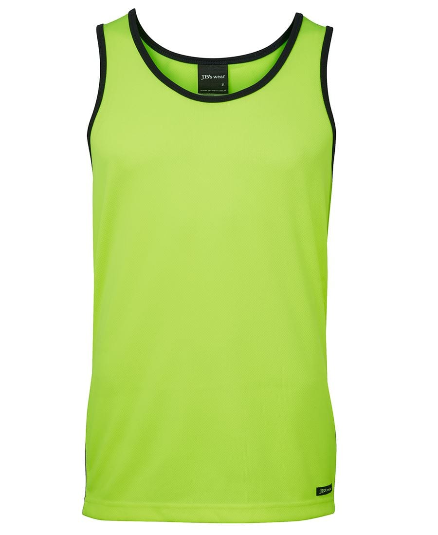 JB's Wear Tanks / Singlets Lime/Navy / 2XS JB's Wear Hi Vis Contrast Singlet