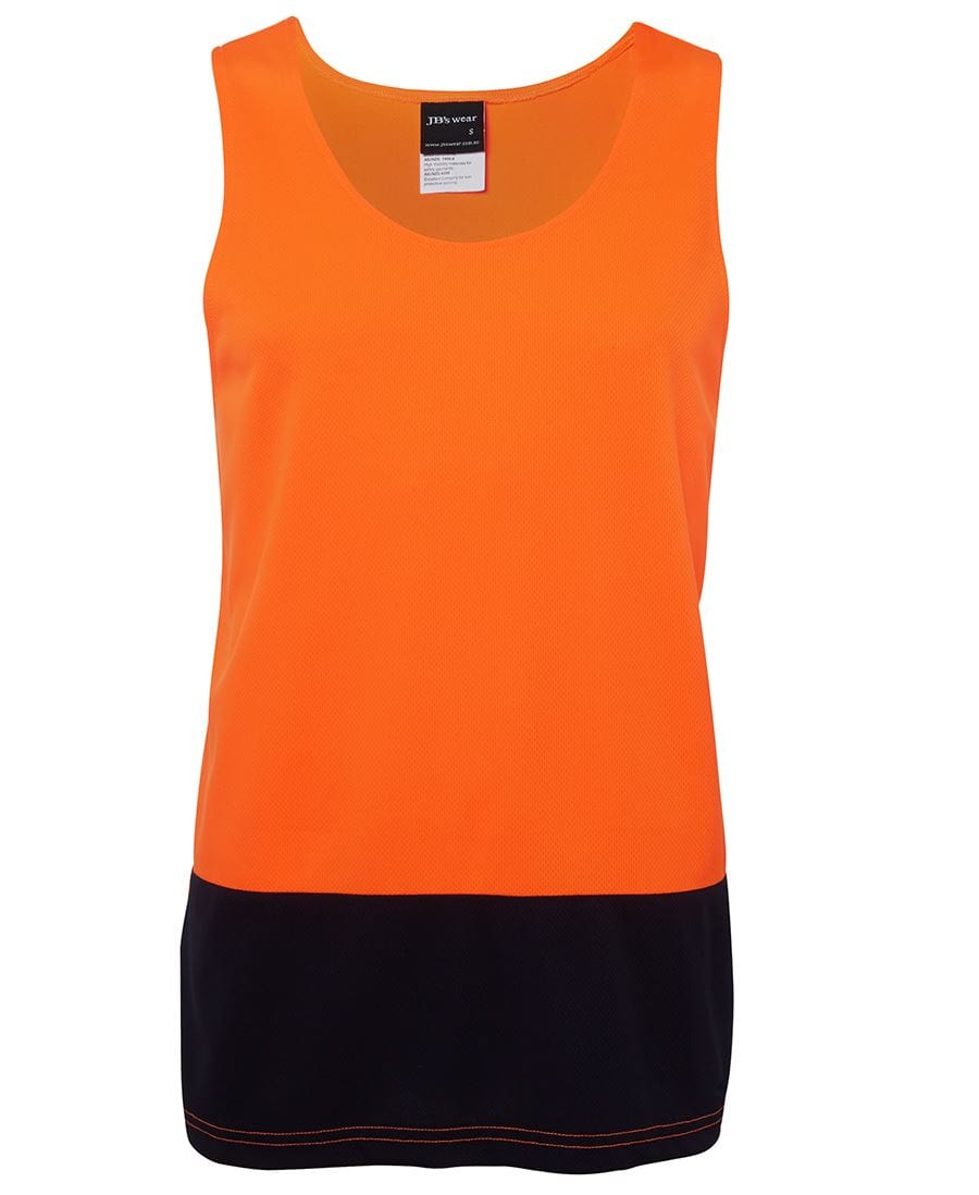 JB's Wear Tanks / Singlets Orange/Navy / 2XS JB's Wear Hi Vis Traditional Singlet