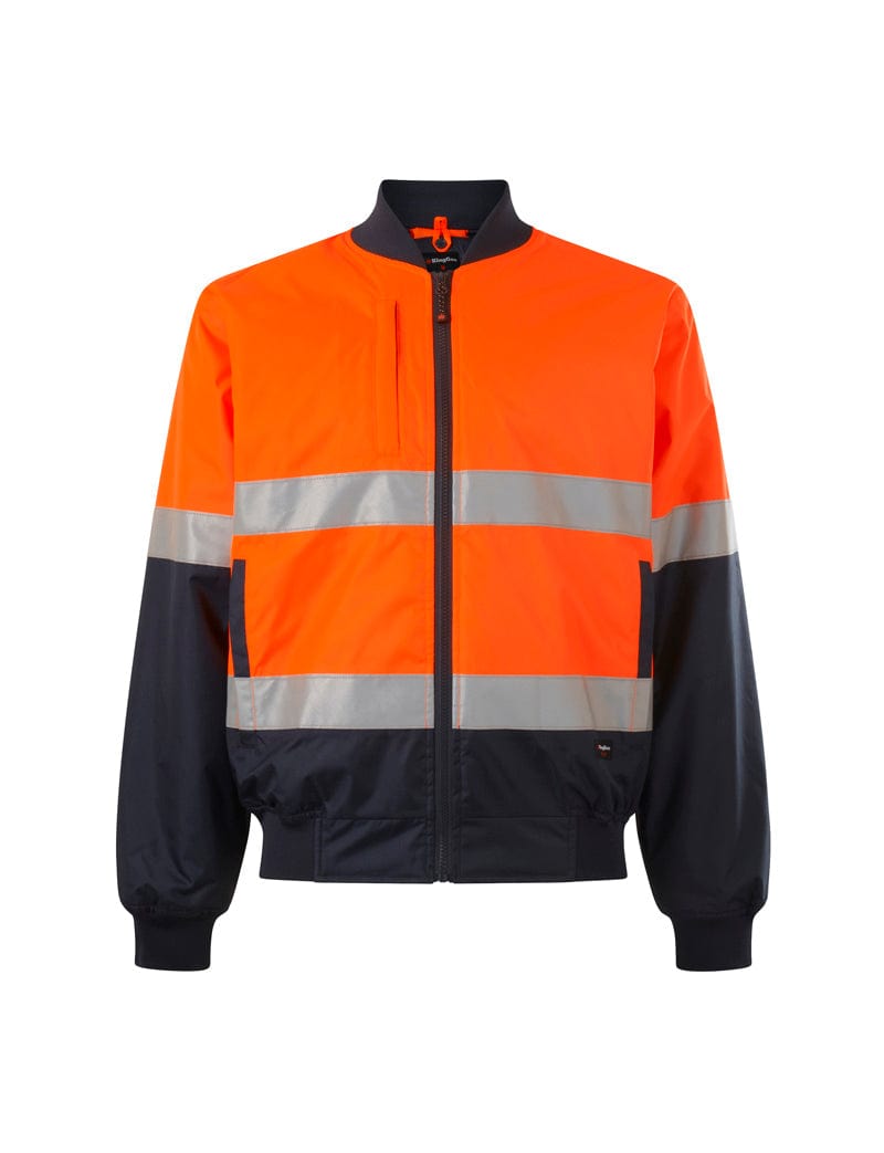 King Gee Crews Orange/Navy / 2XS King Gee Hi Vis Reflective Bomber Jacket