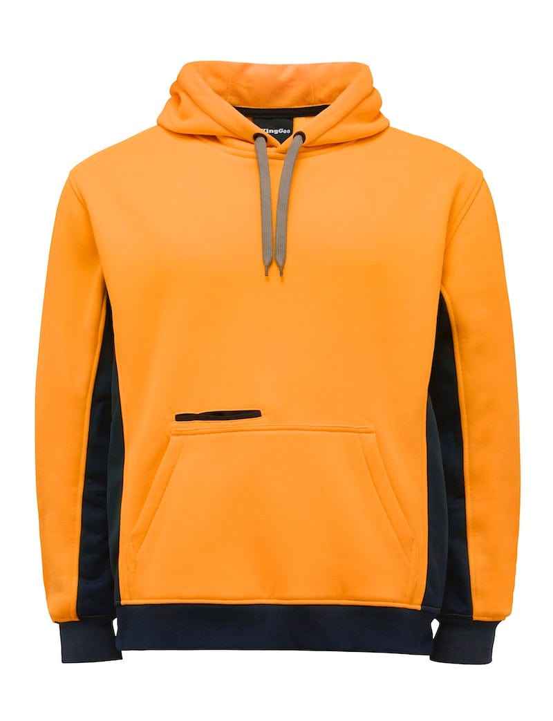 King Gee Hoodies Orange/Navy / S King Gee Hivis Pullover Jersey Fleece