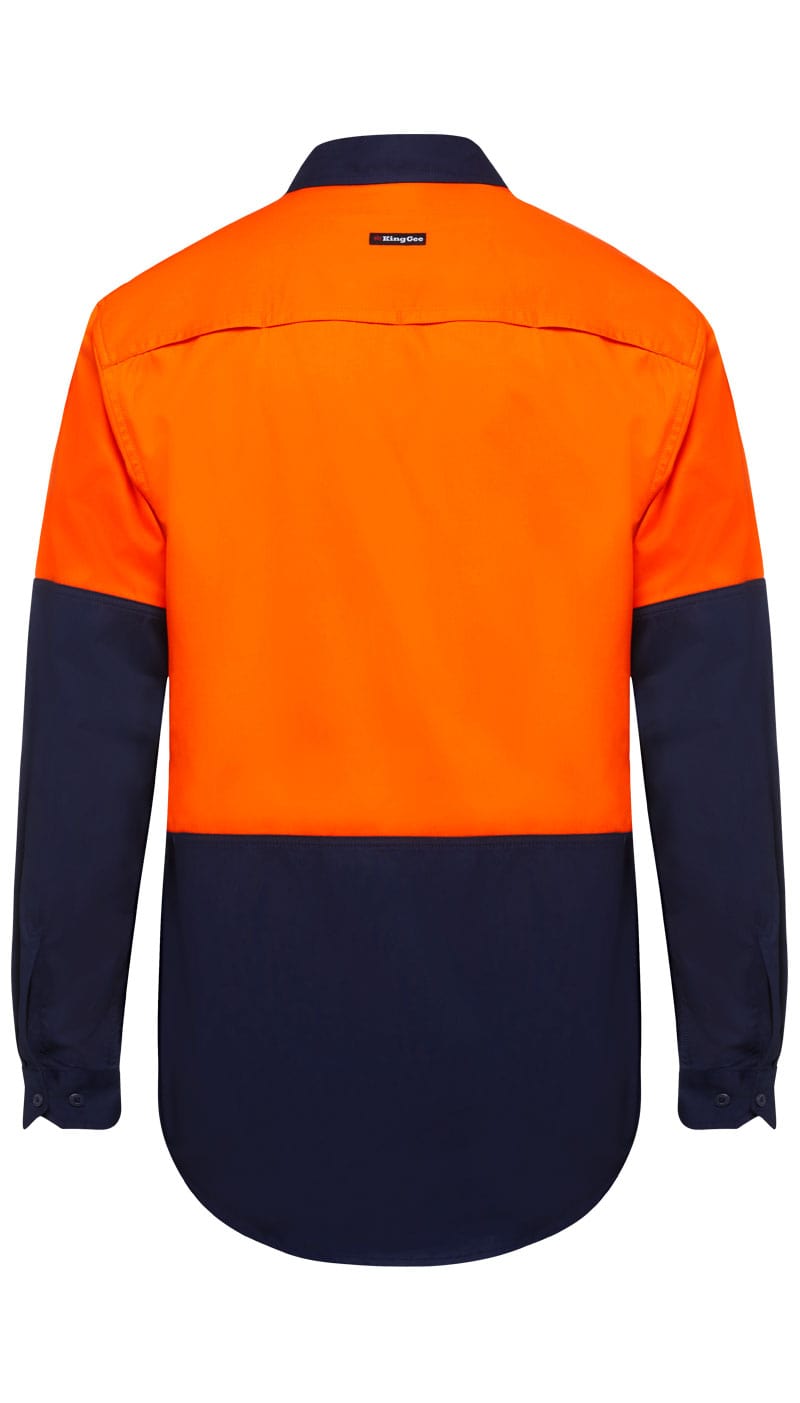 King Gee King Gee Engineered Basic 2 Tone Spliced Shirt Stretch
