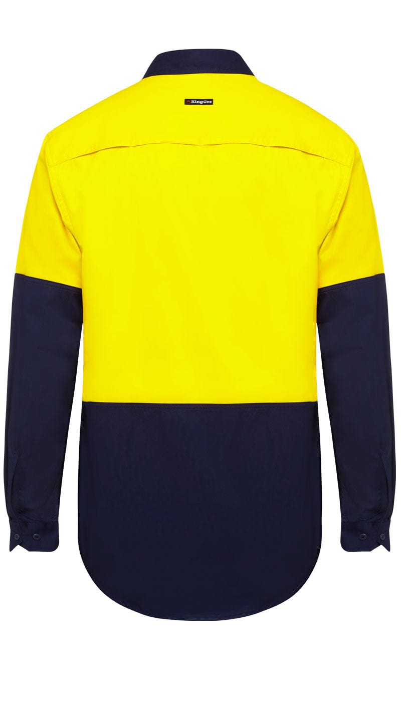 King Gee King Gee Engineered Basic 2 Tone Spliced Shirt Stretch