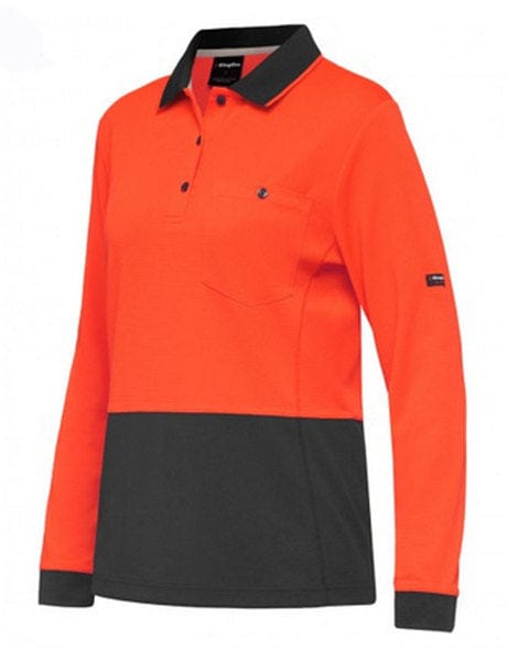 King Gee King Gee Hyperfreeze Spliced Long Sleeve Polo Womens