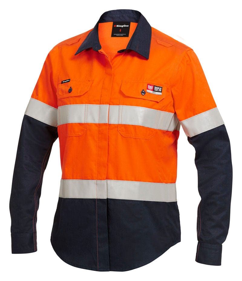 King Gee King Gee Shieldtec Lenzing Fr W Hi-Vis Spliced Ls Shirt T