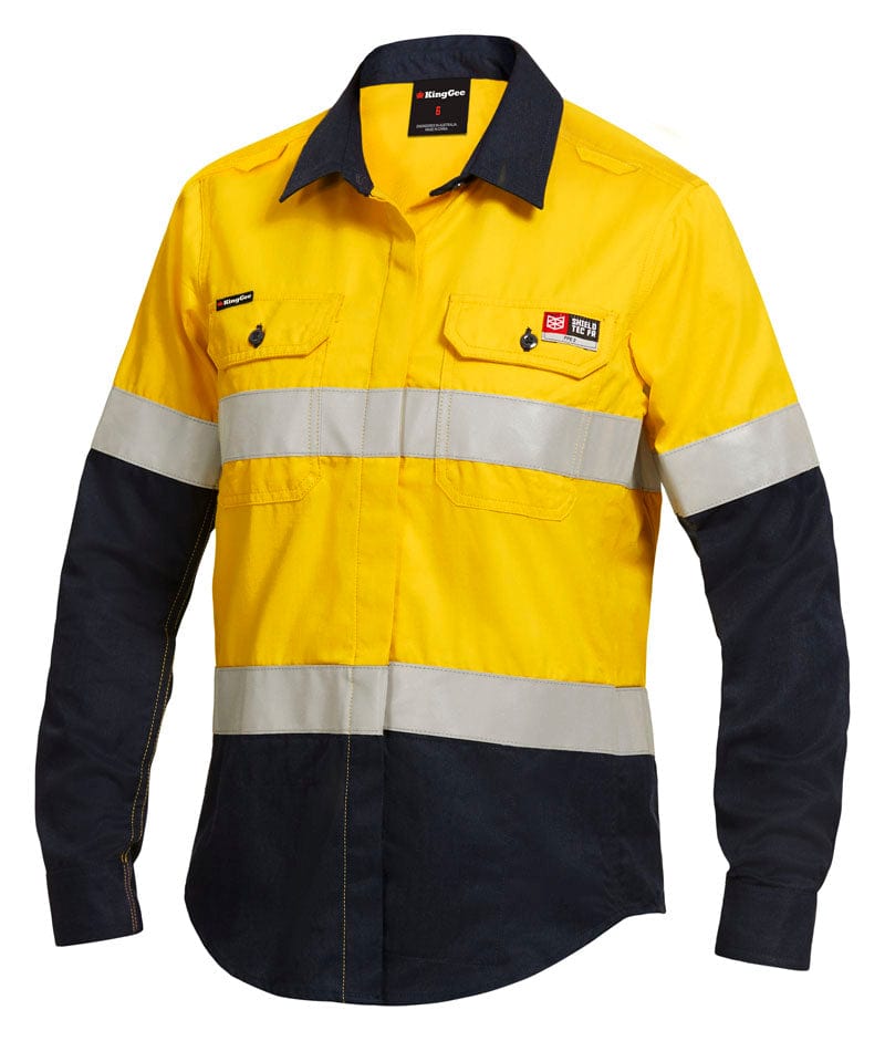 King Gee King Gee Shieldtec Lenzing Fr W Hi-Vis Spliced Ls Shirt T