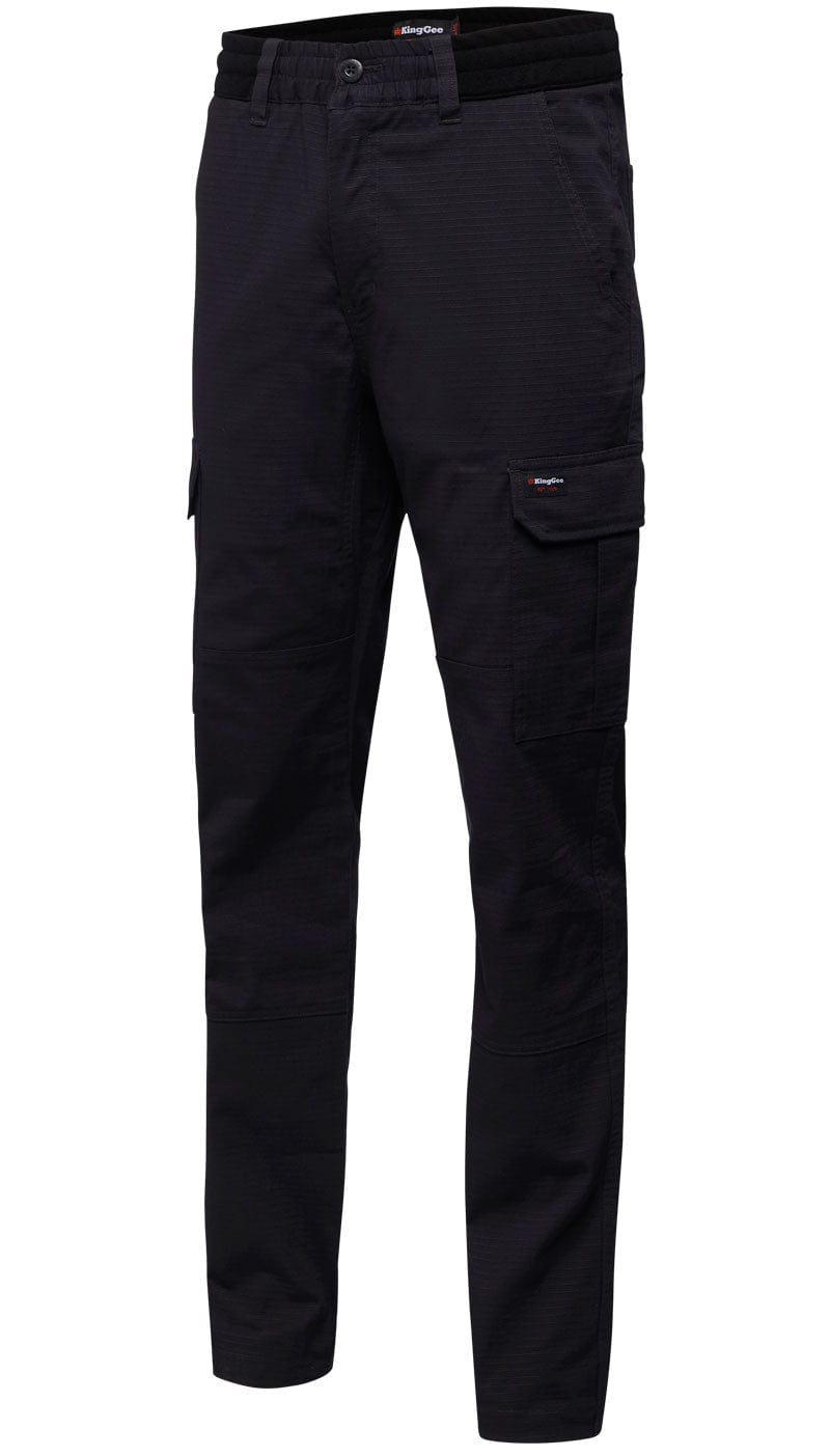 King Gee Pants / Shorts Black / 77 King Gee Rib Comfort Waist Pant