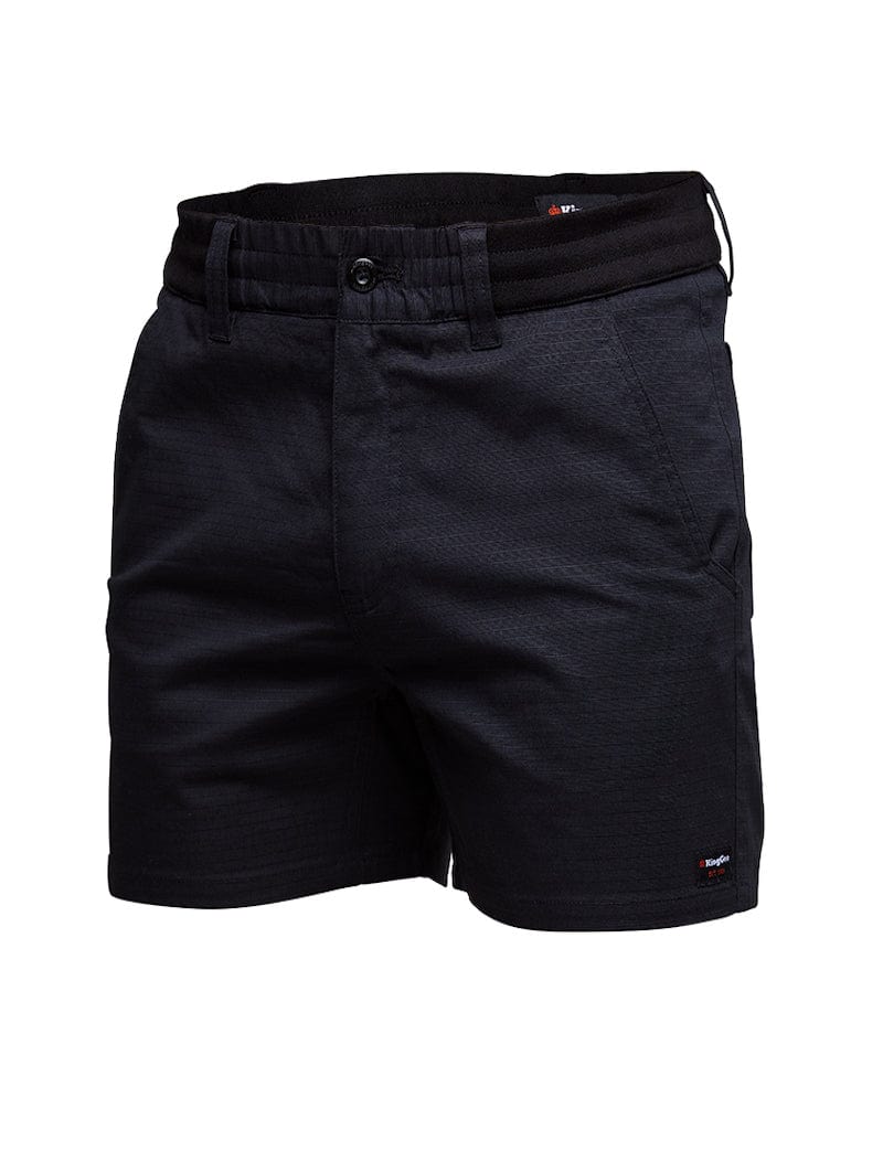 King Gee Pants / Shorts Black / 77 King Gee Tradies Comfort Waist Short Short