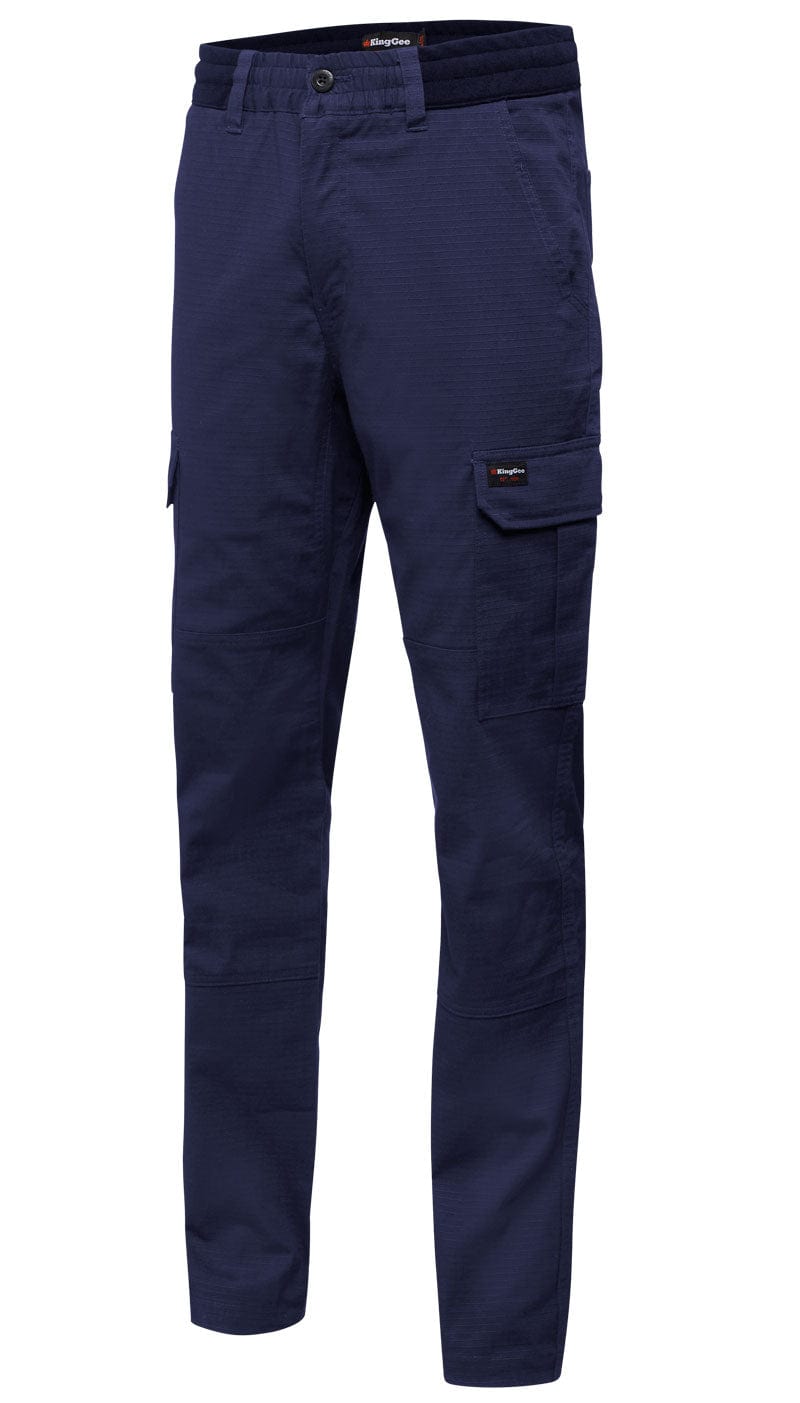 King Gee Pants / Shorts Navy / 77 King Gee Rib Comfort Waist Pant