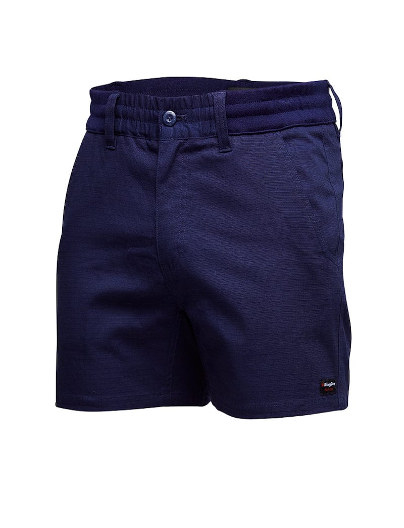 King Gee Pants / Shorts Navy / 77 King Gee Tradies Comfort Waist Short Short