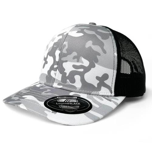 Legend Black Hats Camouflage/Snow / OSFA Legend Black Snow Camo Trucker