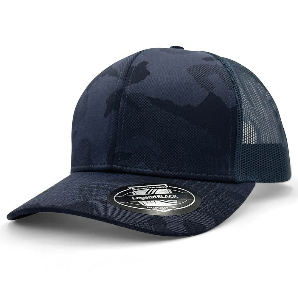 Legend Black Hats Navy Camo / OSFA Legend Black Dark Night Trucker