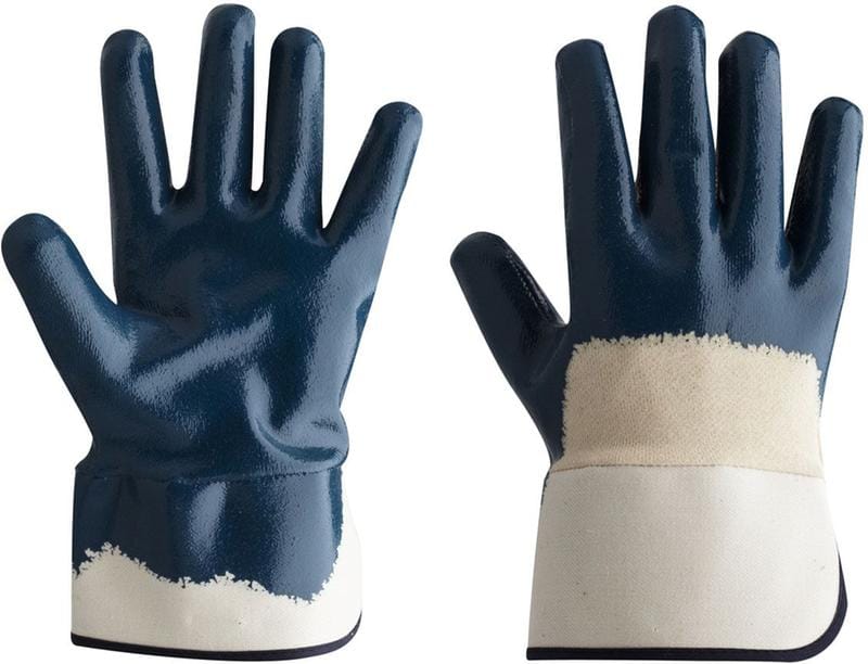 Master Gloves L Master Safety Glove Navy Star H/Duty 3/4 Nitrile Coated Jersey Cotton Liner